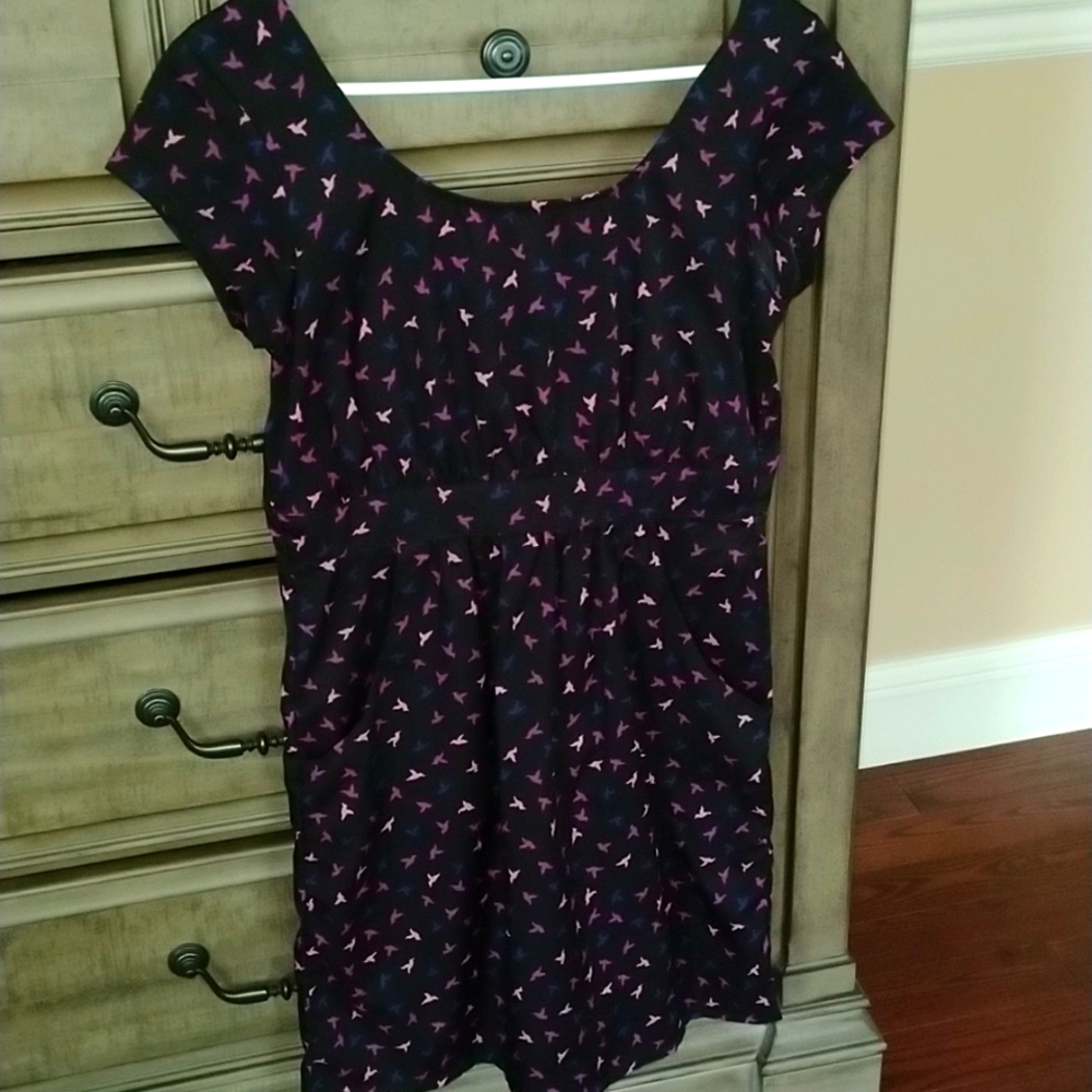 Black knee length summer dress